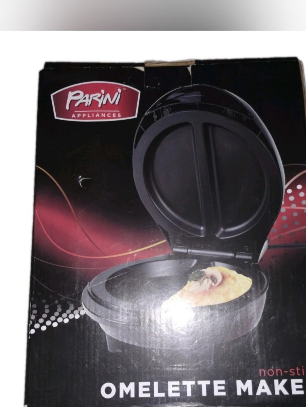 Parini Appliances Black Omelette Maker – Electric Non-Stick Egg Cooker